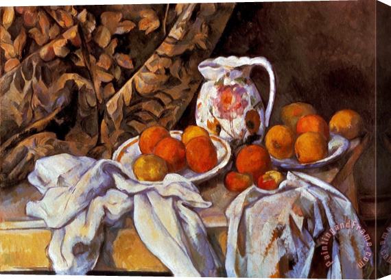 Paul Cezanne Still Life with Curtain And Pitcher Stretched Canvas Print / Canvas Art