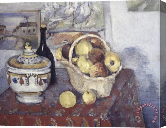 Paul Cezanne Still Life with Soup Tureen Stretched Canvas Print / Canvas Art