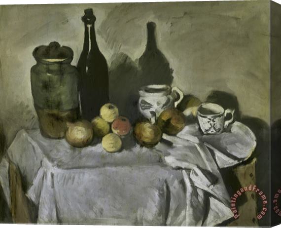 Paul Cezanne Still Life with Table Utensils Stretched Canvas Painting / Canvas Art