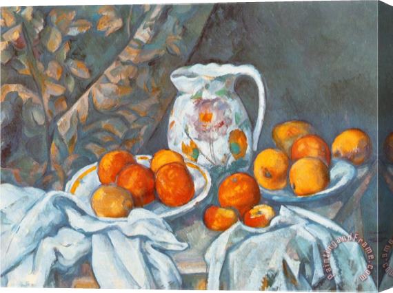 Paul Cezanne Still Life with Tablecloth Stretched Canvas Painting / Canvas Art