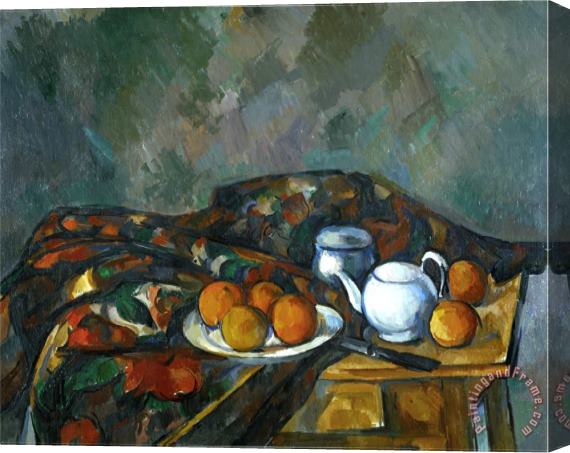 Paul Cezanne Still Life with Teapot 1902 1906 Stretched Canvas Painting / Canvas Art