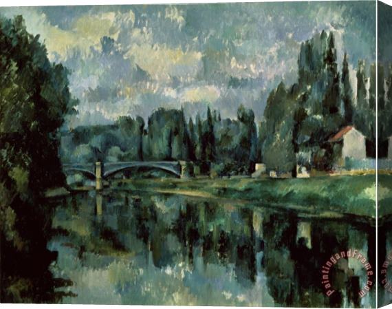 Paul Cezanne The Banks of Marne at Creteil Stretched Canvas Print / Canvas Art