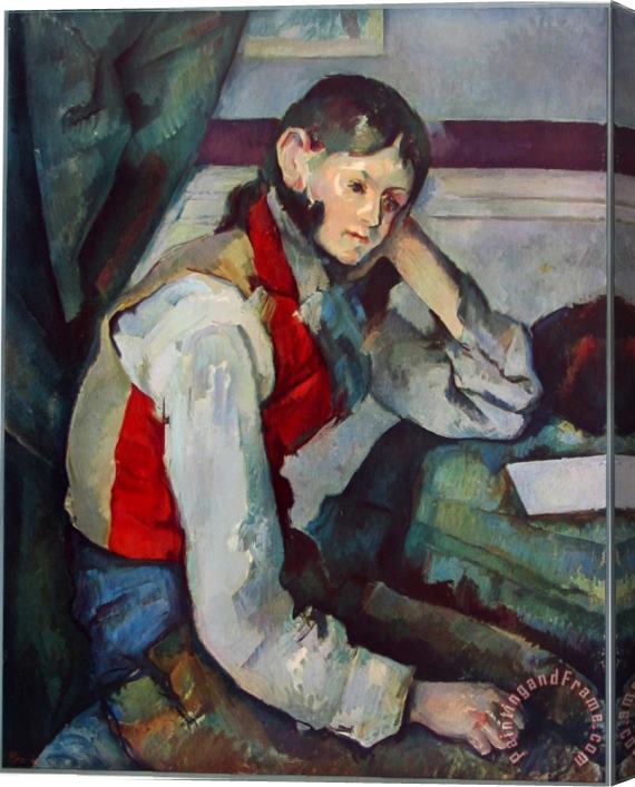 Paul Cezanne The Boy with Red Vest Stretched Canvas Print / Canvas Art