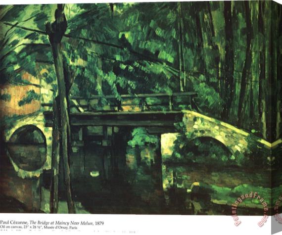 Paul Cezanne The Bridge at Maincy Near Melun Stretched Canvas Print / Canvas Art