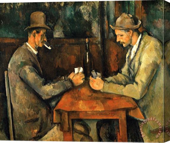 Paul Cezanne The Card Players 1890 95 Stretched Canvas Print / Canvas Art