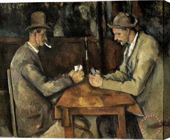 Paul Cezanne The Card Players Les Joueurs De Cartes Stretched Canvas Painting / Canvas Art