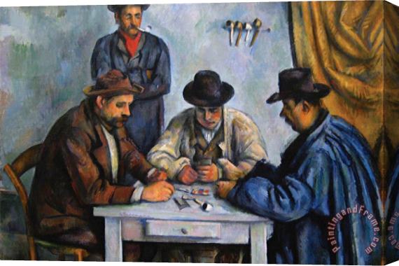 Paul Cezanne The Card Players Stretched Canvas Painting / Canvas Art