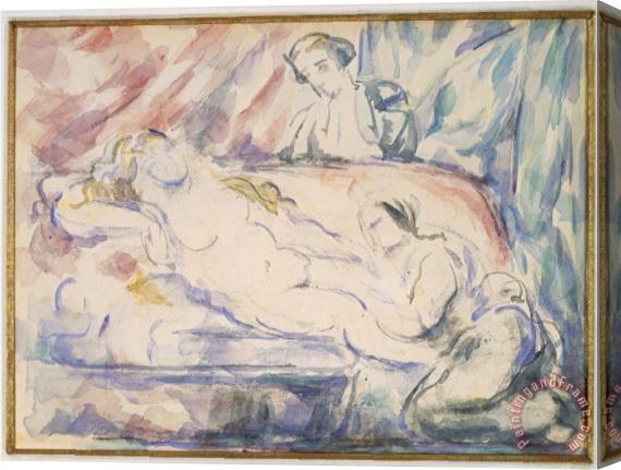 Paul Cezanne The Courtesan S Toilet C 1880 Stretched Canvas Painting / Canvas Art