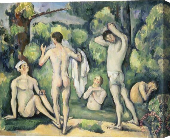 Paul Cezanne The Five Bathers Ca 1880 82 Stretched Canvas Painting / Canvas Art
