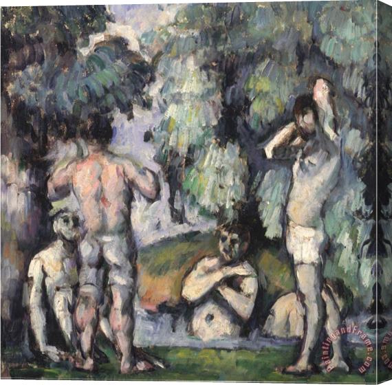 Paul Cezanne The Five Bathers Circa 1875 77 Stretched Canvas Painting / Canvas Art