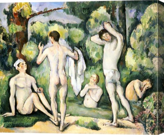 Paul Cezanne The Five Bathers Circa 1880 82 Stretched Canvas Painting / Canvas Art