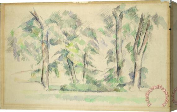 Paul Cezanne The Large Trees at Jas De Bouffan C 1885 87 Stretched Canvas Print / Canvas Art