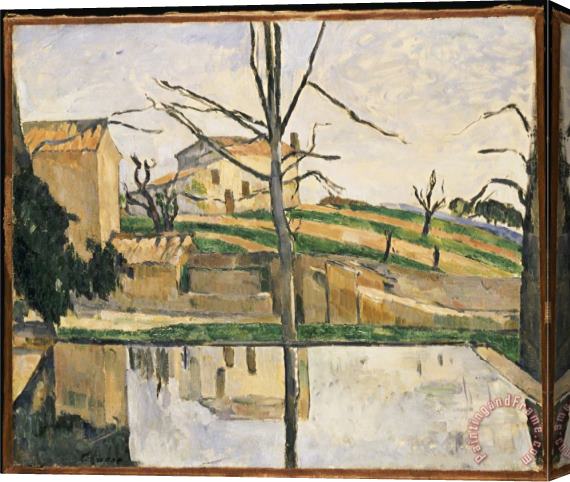 Paul Cezanne The Pool at Jas De Bouffan C 1878 Stretched Canvas Painting / Canvas Art