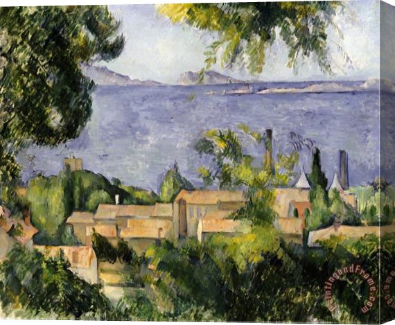 Paul Cezanne The Rooftops of L Estaque 1883 85 Stretched Canvas Painting / Canvas Art