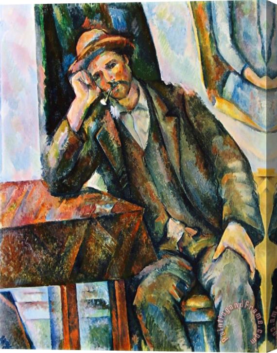 Paul Cezanne The Smoker Stretched Canvas Painting / Canvas Art