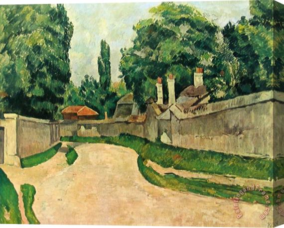 Paul Cezanne The Village Street Stretched Canvas Painting / Canvas Art
