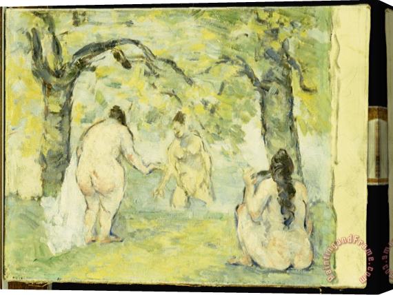 Paul Cezanne Three Bathers 1875 77 Stretched Canvas Painting / Canvas Art