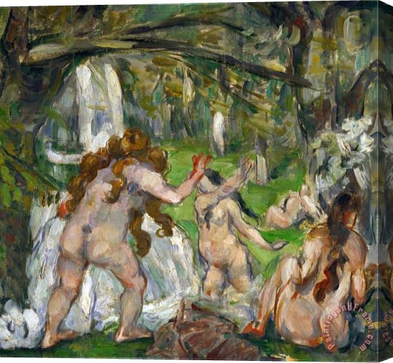 Paul Cezanne Three Bathers Circa 1875 Stretched Canvas Painting / Canvas Art