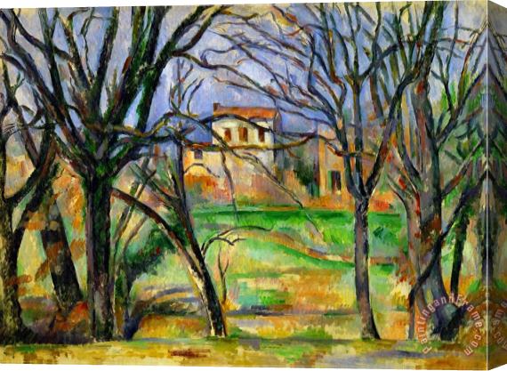 Paul Cezanne Trees And Houses Circa 1885 Stretched Canvas Print / Canvas Art