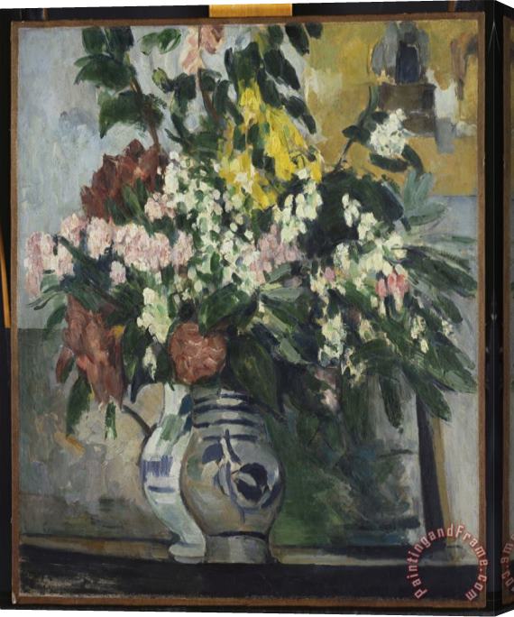 Paul Cezanne Two Vases of Flowers C 1877 Stretched Canvas Painting / Canvas Art