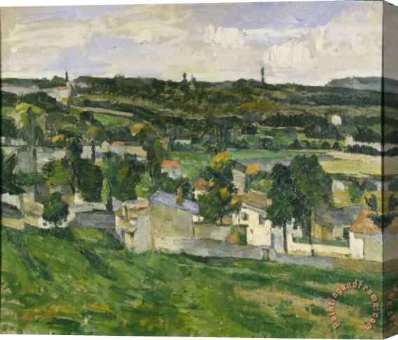 Paul Cezanne View of Auvers Sur Oise Stretched Canvas Painting / Canvas Art