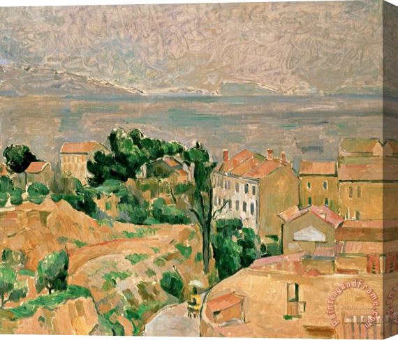 Paul Cezanne View Of L'estaque Stretched Canvas Print / Canvas Art