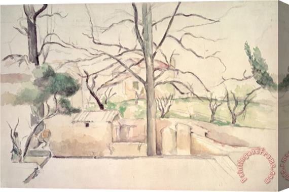 Paul Cezanne Winter Jas De Bouffan W C Stretched Canvas Print / Canvas Art