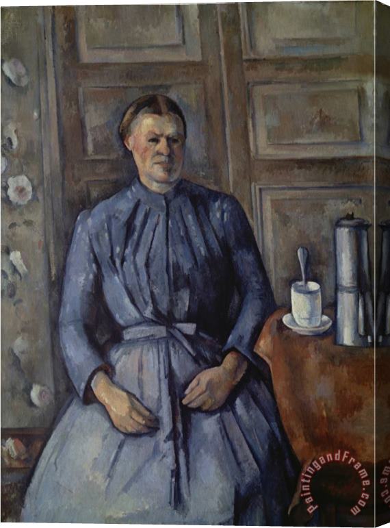 Paul Cezanne Woman with Coffee Pot Femme a La Cafetiere About 1890 95 Stretched Canvas Painting / Canvas Art