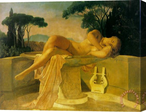 Paul Delaroche Girl in a Basin Stretched Canvas Painting / Canvas Art