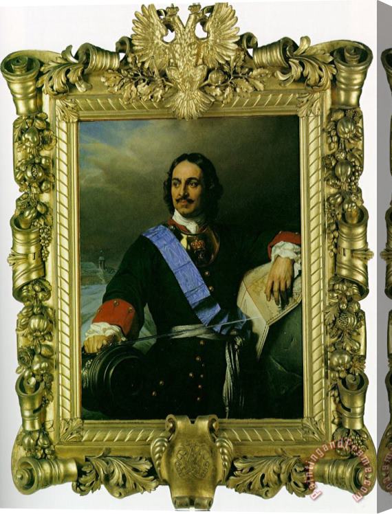 Paul Delaroche Peter The Great of Russia Stretched Canvas Painting / Canvas Art