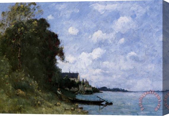 Paul Desire Trouillebert The Loire at Montsoreau Stretched Canvas Painting / Canvas Art