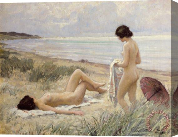 Paul Fischer Summer on the Beach Stretched Canvas Print / Canvas Art