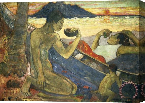 Paul Gauguin A Canoe Stretched Canvas Print / Canvas Art