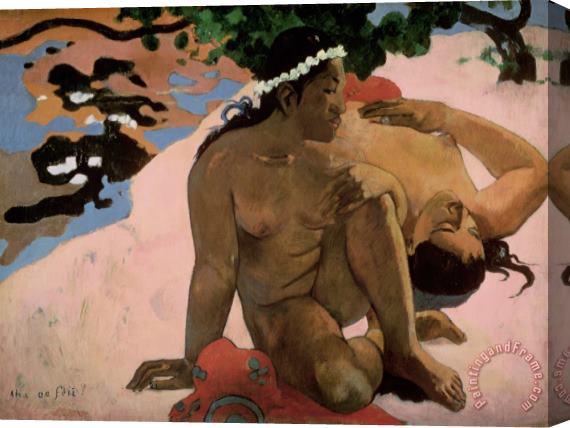 Paul Gauguin Are You Jealous Stretched Canvas Print / Canvas Art