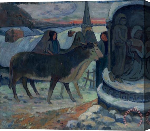Paul Gauguin Christmas Night (the Blessing of The Oxen) Stretched Canvas Print / Canvas Art