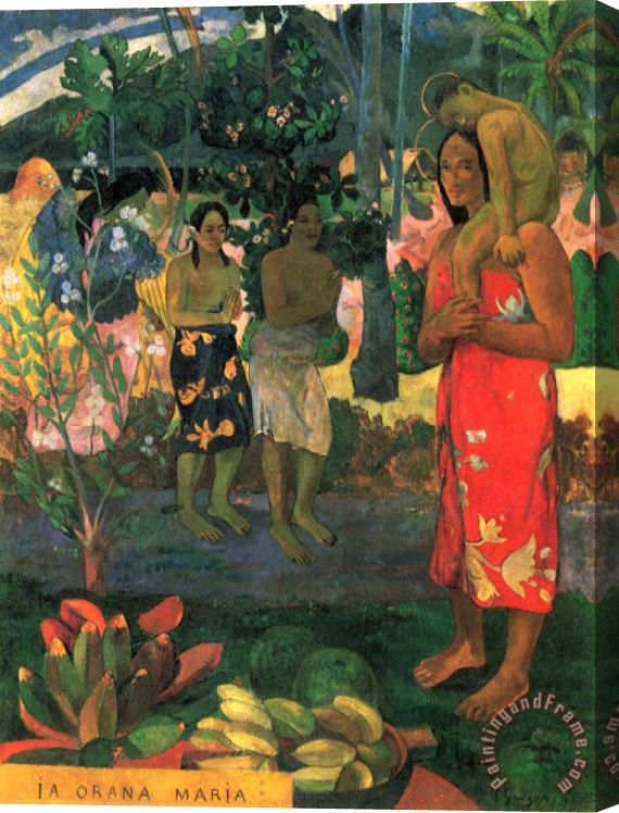 Paul Gauguin Hail Mary Stretched Canvas Painting / Canvas Art