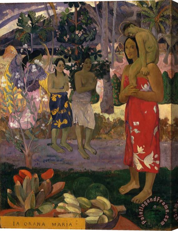 Paul Gauguin Ia Orana Maria (hail Mary) Stretched Canvas Painting / Canvas Art