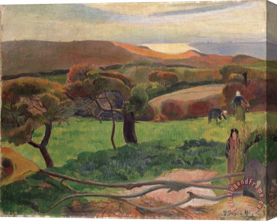 Paul Gauguin Landscape From Bretagne Stretched Canvas Painting / Canvas Art