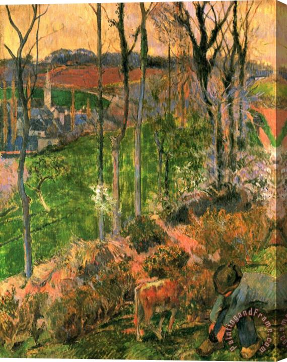Paul Gauguin Landscape From Pont Aven, Brittany Stretched Canvas Painting / Canvas Art