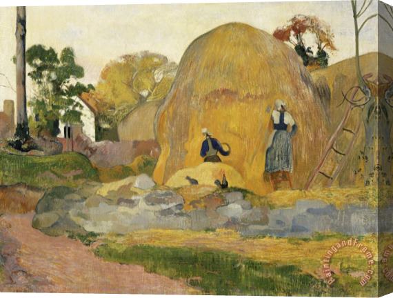 Paul Gauguin Les Meules Jaunes Ou La Moisson Blonde Stretched Canvas Painting / Canvas Art