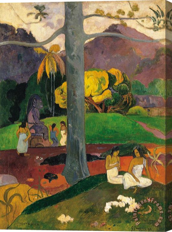 Paul Gauguin Mata Mua (in Olden Times) Stretched Canvas Painting / Canvas Art