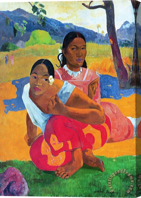 Paul Gauguin Nafea Faaipoipo (when Are You Getting Married?) Stretched Canvas Print / Canvas Art