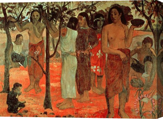 Paul Gauguin Nave Nave Mahana (delightful Days) Stretched Canvas Print / Canvas Art
