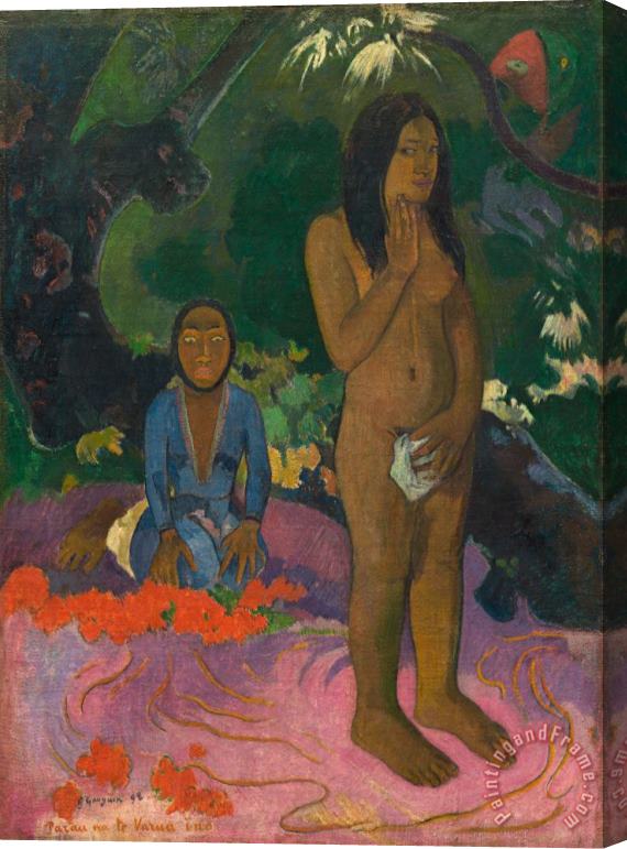 Paul Gauguin Parau Na Te Varua Ino Stretched Canvas Print / Canvas Art