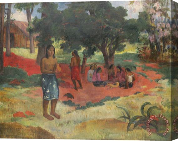 Paul Gauguin Parau Parau (whispered Words) Stretched Canvas Painting / Canvas Art