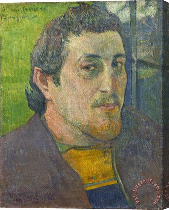Paul Gauguin Self Portrait Dedicated to Carriere Stretched Canvas Painting / Canvas Art
