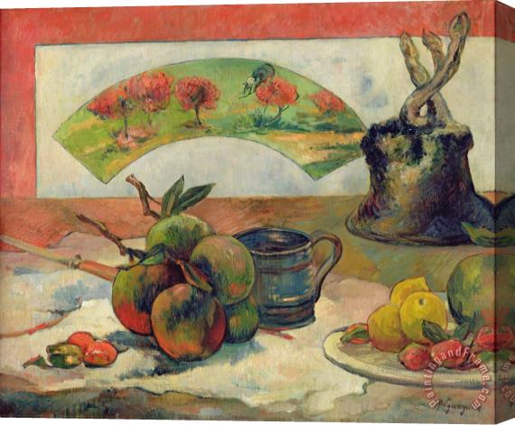 Paul Gauguin Still Life with a Fan Stretched Canvas Painting / Canvas Art