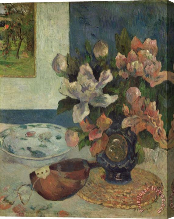 Paul Gauguin Still Life with a Mandolin Stretched Canvas Painting / Canvas Art