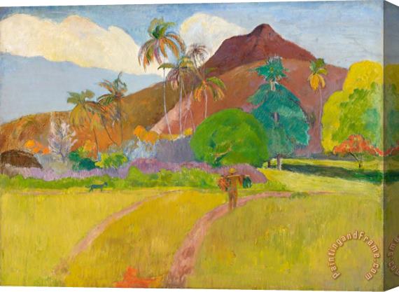 Paul Gauguin Tahitian Landscape Stretched Canvas Painting / Canvas Art