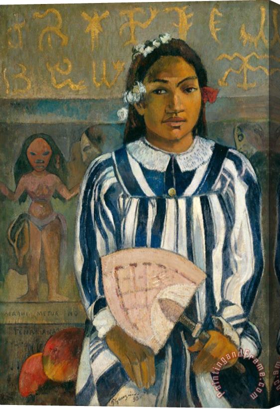 Paul Gauguin The Ancestors of Tehamana Or Tehamana Has Many Parents (merahi Metua No Tehamana) Stretched Canvas Print / Canvas Art